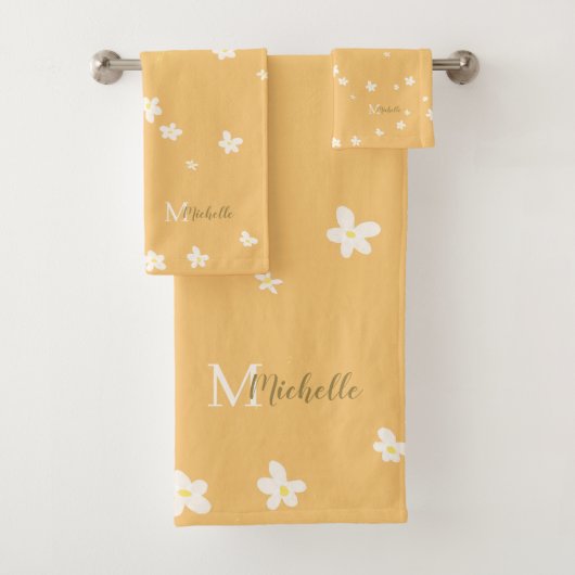 Chic Jaune Ferme Douce Maisies Fille Monogramme (En situation)