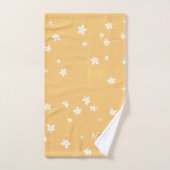 Chic Jaune Ferme Douce Maisies Fille Monogramme (Serviette à main)