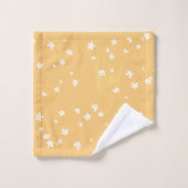 Chic Jaune Ferme Douce Maisies Fille Monogramme (Gant de toilette)