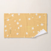 Chic Jaune Ferme Douce Maisies Fille Monogramme (Serviette à main)