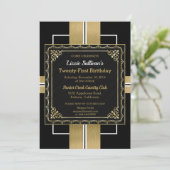 Chic Jazzy Gold Invitation (Debout devant)