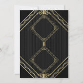 Chic Jazzy Gold Invitation (Dos)