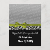 chic joli arc vert photo Graduation Invitation (Devant)