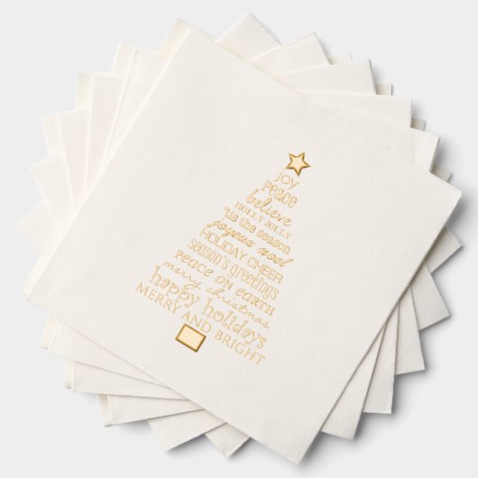 Chic Joyeux Arbre de Noël Mots (Insitu (empilé))