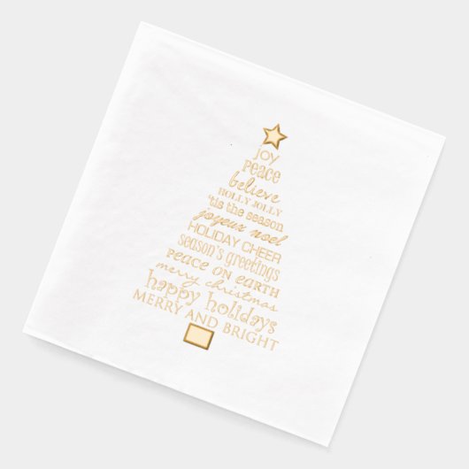 Chic Joyeux Arbre de Noël Mots (Gauche)