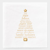 Chic Joyeux Arbre de Noël Mots (Recto)