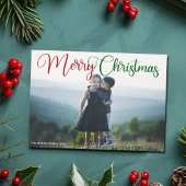 Chic Joyeux Noël Photo Script Magnet Card