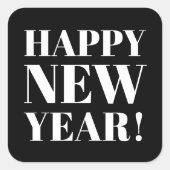 Chic Joyeux Nouvel An fête faveur autocollants et  (Devant)