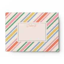Chic Joyful Stripes Enveloppe Noël