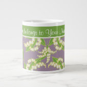 Chic Jumbo Café Mug : Lys of the Valley, Mauve (Devant)