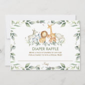 Chic Jungle Animaux Verdure Déchets Carte Raffle (Devant)