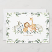 Chic Jungle Animaux Verdure Déchets Carte Raffle (Dos)