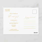 Chic kalligrafie huwelijks save the date foto briefkaart (Achterkant)