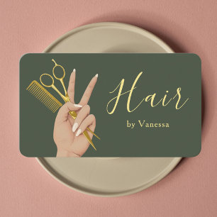 Chic Kapsalon Kapper Sage Groen Visitekaartje