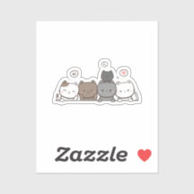 Chic Kawaii Cat Sticker – bijpassende items beschi