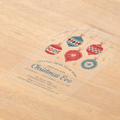 Chic Kerstmis Ornament Acryl Uitnodigingen (Laagn)