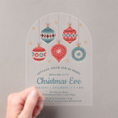 Chic Kerstmis Ornament Acryl Uitnodigingen (Insitu (Draagbaar))