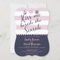 Chic Kiss me naast de seaside Stripes bruiloft