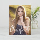 Chic Klasse van 2015 Foto Graduation Party Kaart (Staand voorkant)