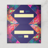 Chic kleurrijke heldere bloemen bruiloft (Buitenkant ongevouwen)