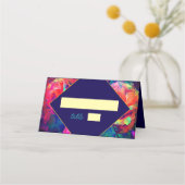 Chic kleurrijke heldere bloemen bruiloft (Achterkant)