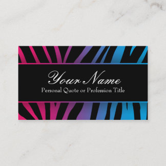 Chic Kleurrijke Zebra Stripes Visitekaartjes