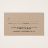 Chic Kraft papier certificat cadeau d'entreprise (Dos)