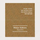 Chic-kurkhout gevouwen visitekaartjes (Buitenkant ongevouwen)