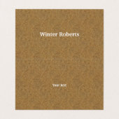 Chic-kurkhout gevouwen visitekaartjes (Binnenkant ongevouwen)