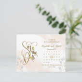 Chic laat 50e Jubileum opslaan van de datum Aankondigingskaart (Staand voorkant)