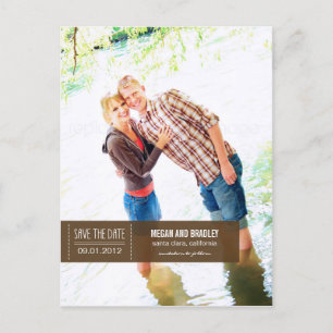 Chic Label Save the Date Briefkaart - Brown