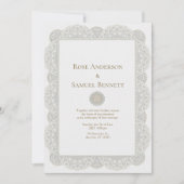 Chic Lace Floral Wedding Invitation (Devant)