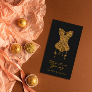 Chic Lace Lingerie Boutique Golden Glitter Visitekaartje