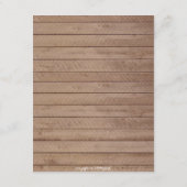 Chic Lace Mason Jar & Wood Wedding Insert kaart (Achterkant)