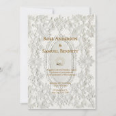Chic Lace Vintage Wedding Invitation (Devant)