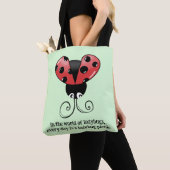 Chic Ladybug Quote Canvas tas - Ladybug Picnic (Dichtbij)