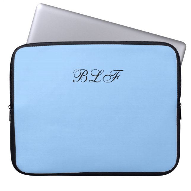 CHIC LAPTOP SLEEVE-SOLID 153 BLAUW LAPTOP SLEEVE (Voorkant)