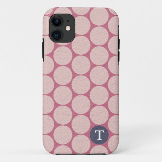 Chic Large Pink Polka Dots Case-Mate iPhone Case (Achterkant)