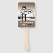  Chic Las Vegas Wedding Program Hand Fan Handwaaier (Voorkant)