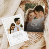 Chic Laurel Liefde & Bedankt bruiloft Dank u kaart