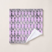 Chic Lavande Parties scintillant rose Arlequin (Gant de toilette)