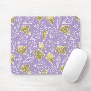 Chic Lavendel Gouden Diamanten Kerst Muismat