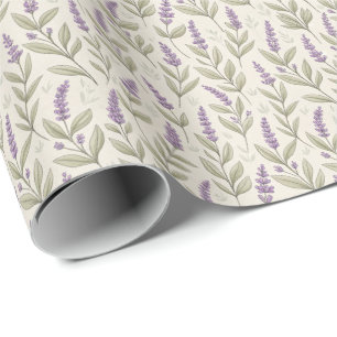 Chic Lavendel Print Wrapping Paper Roll Cadeaupapier
