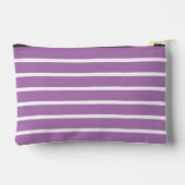 Chic Lavendel & White Stripe Travel & Make-up Bag Etui (Achterkant)
