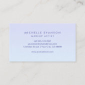 Chic Lavender Blue Gradient Patroon Visitekaartje (Achterkant)