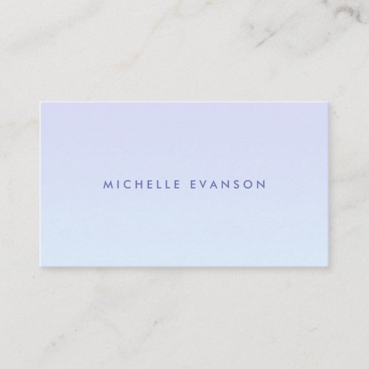 Chic Lavender Blue Gradient Patroon Visitekaartje (Voorkant)