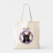 Chic Lavender French Bulldog | Custom Christmas Tote Bag (Achterkant)
