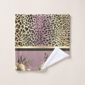 Chic Lavender Gold Safari Floral (Gant de toilette)
