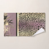 Chic Lavender Gold Safari Floral Bad Handdoek (Handdoek)