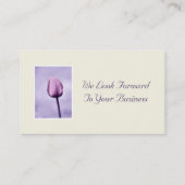Chic Lavender Tulip Visitekaartje (Achterkant)